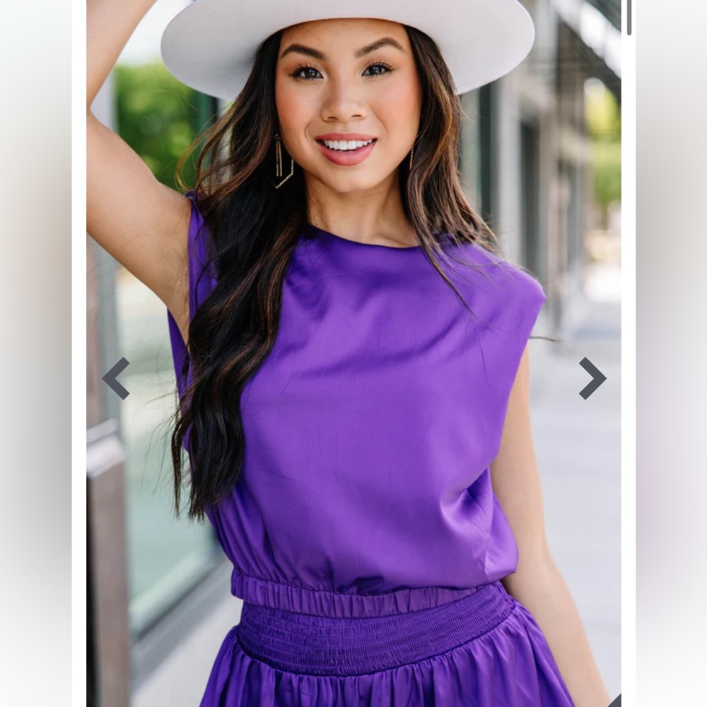Purple Satin Top
